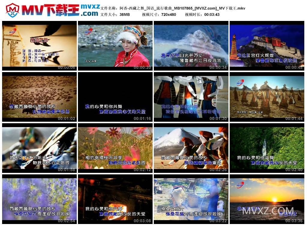 阿香-西藏之舞_国语_流行歌曲_MB107865